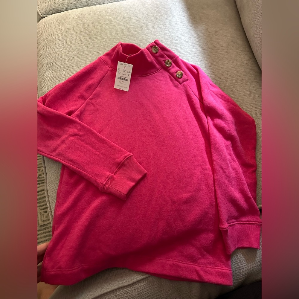 BNWT Crewcuts button neck pullover sweatshirt